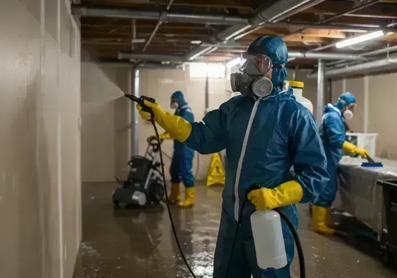 Basement Sanitization and Antimicrobial Treatment process in Gregory, TX